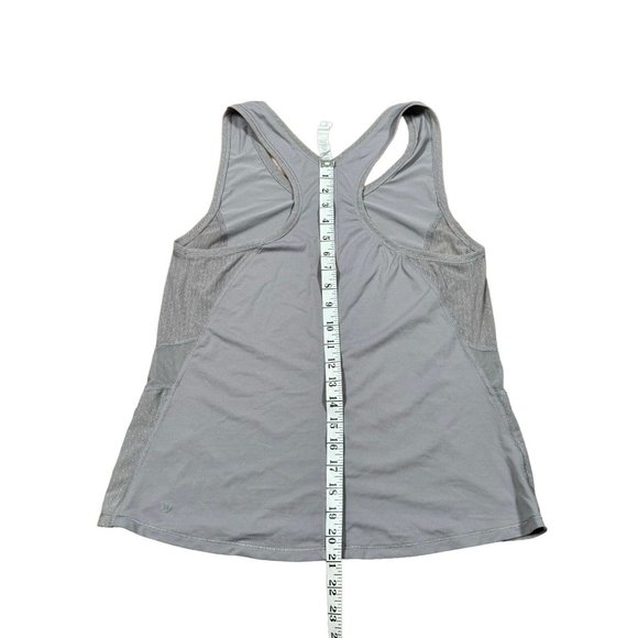 GUC Lululemon Women's Sz 8 Athletic Gray Sleeveless Tank Mesh / Polka Dot Sides - Picture 6 of 7